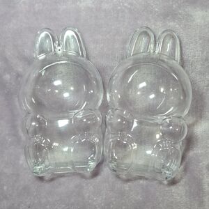 Clear Labubu Shaped Plastic Cover For Have A Seat Labubus